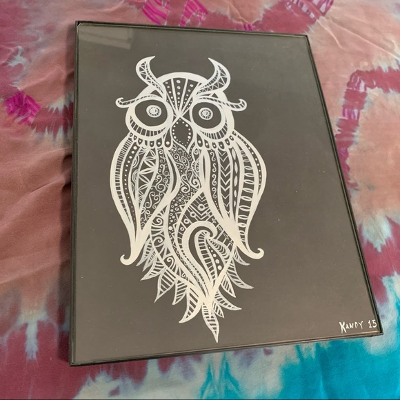 Lovely Star Original Owl Painting - Picture 4 of 10